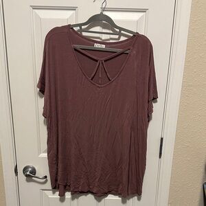 Maurices Mauve Short Sleeve Tee